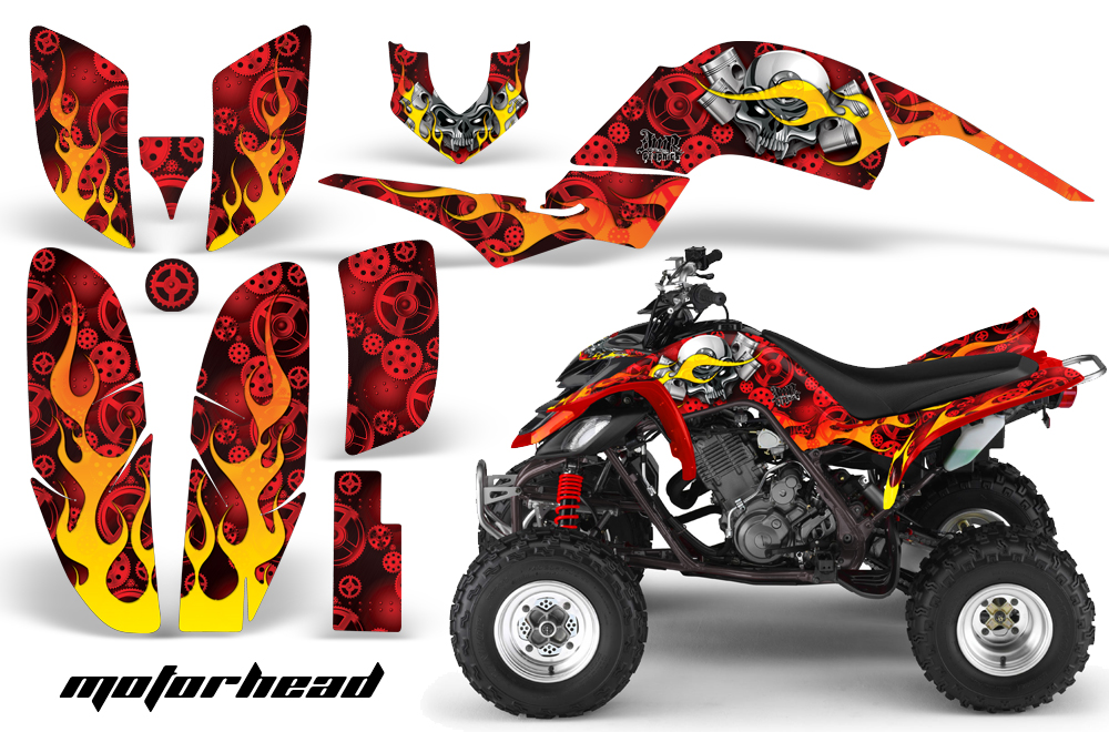 Yamaha Raptor 660 Graphics Motorhead Red